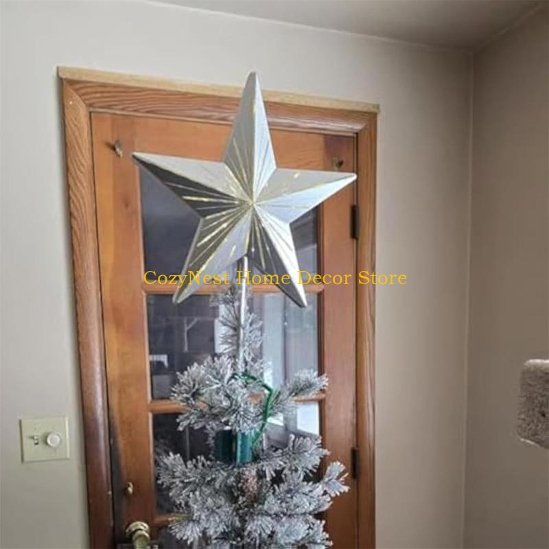 Star Tree Topper - 92MF Decoratieve kerstboomtoppers Kunststof stervorm Woondecoratie