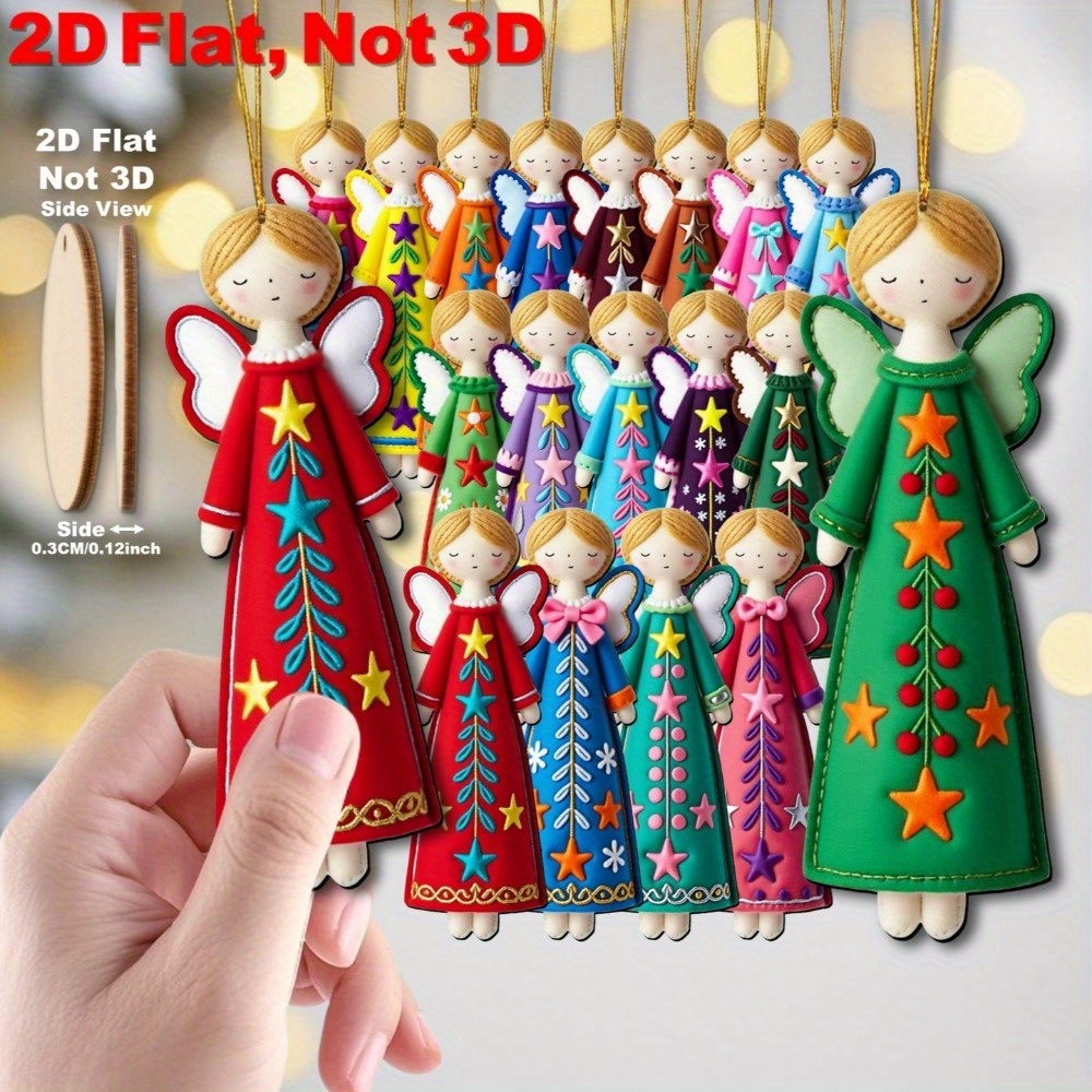 Star Tree Topper - 16-delige kleurrijke engelendecoraties - 4. 7