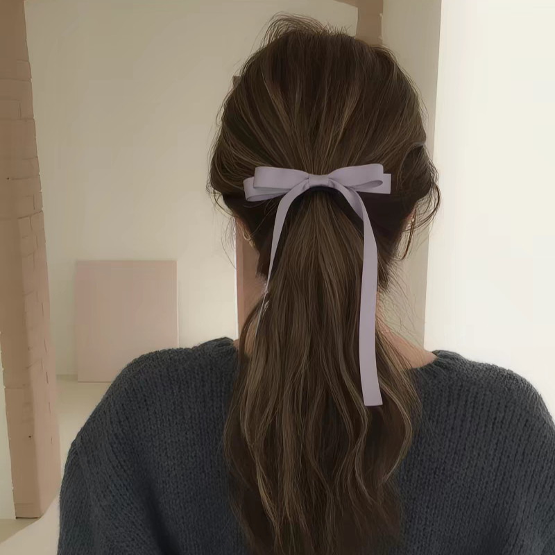 Ribbon Bow Gift - Vintage lint strik schattige haarspeld haarklauw