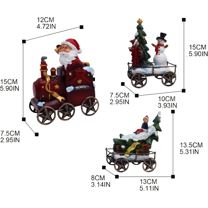 3 stks Hars Kerst Trein Set Ke - Nutcracker Figurine recensie en prijs