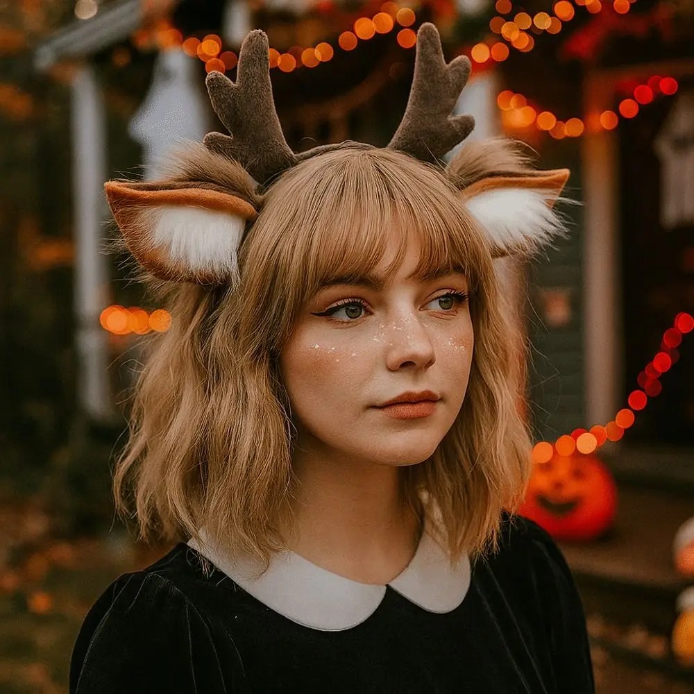 Pluizige hertenoren rendiergew - Reindeer Antlers Headband recensie en prijs
